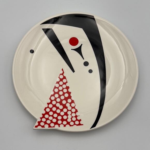 Vintage Fujimori Kato Kogei Alpha 3 Pop Art Saucer Plate Japan 1980’s Abstract - Picture 3 of 8